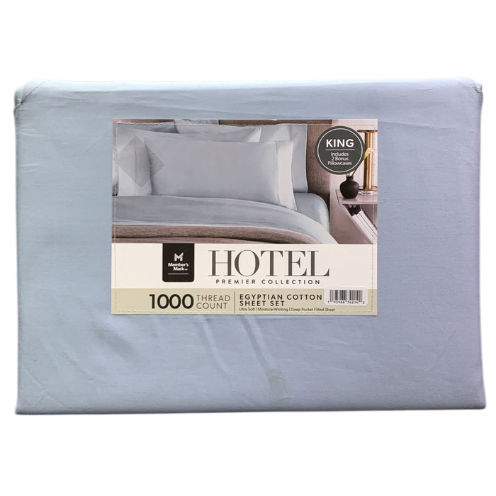 Member's Mark Hotel 1000 Thread Count Egyptian Cotton 6 Pc Sheet Set, King Size