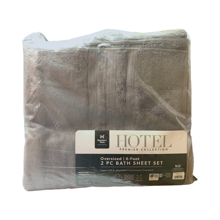 Member's Mark Hotel Premier Collection Oversized 6-Foot 2-Piece Bath Sheet Set
