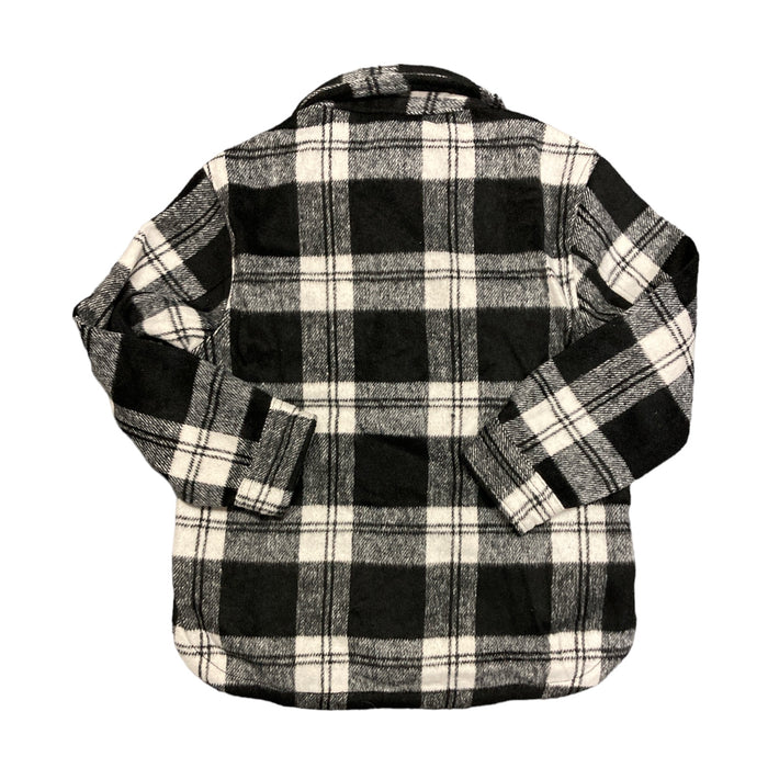 Member's Mark Girl's Long Sleeve Relaxed Fit Button Up Plaid Shacket