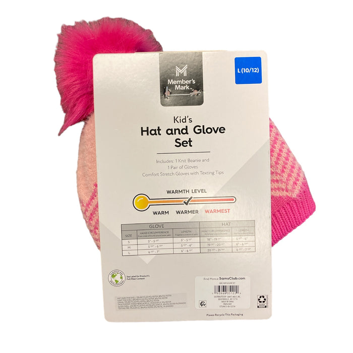 Member's Mark Kids Texting Tips Warming and Cozy Hat and Glove Set