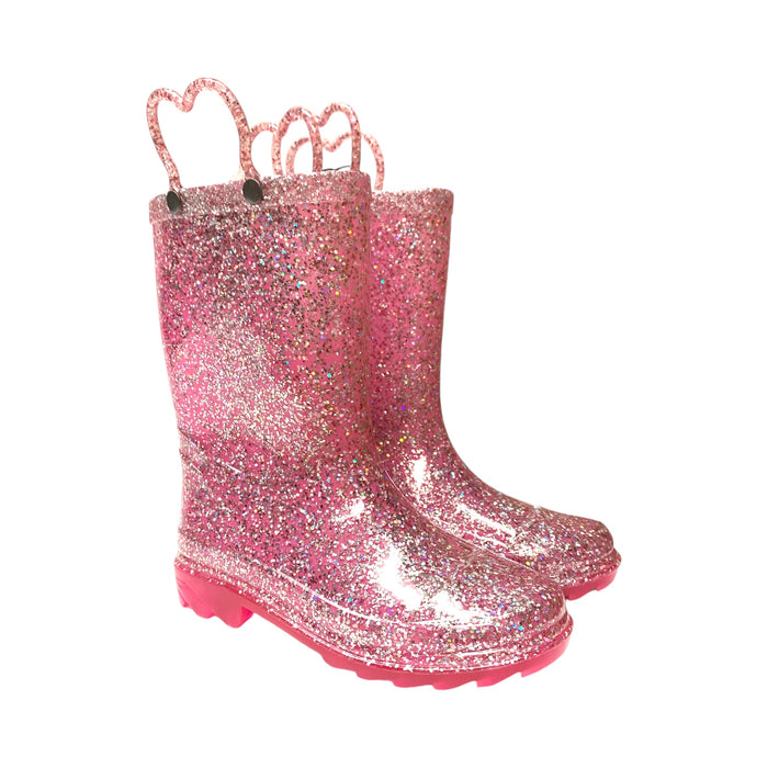 Member's Mark Girl's Waterproof Light Up Easy Pull-On Rain Boots