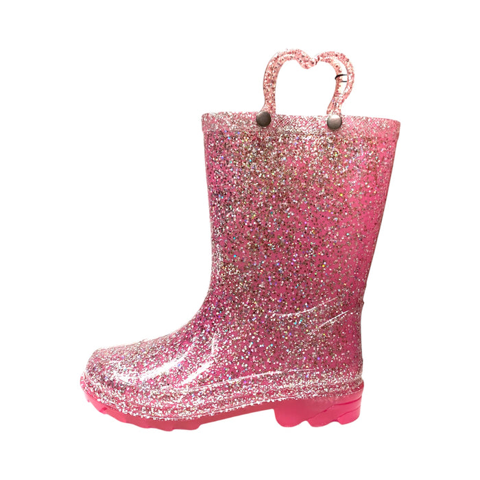 Member's Mark Girl's Waterproof Light Up Easy Pull-On Rain Boots