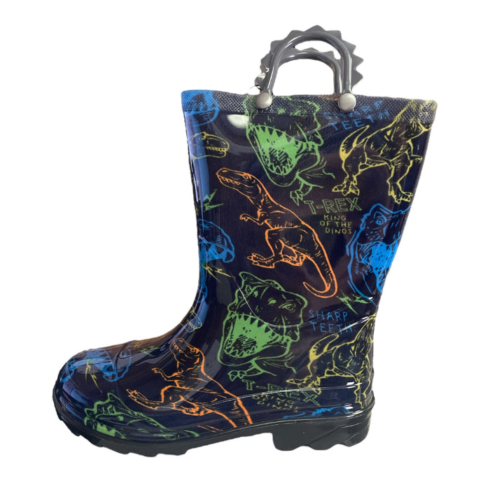 Member's Mark Boys Waterproof Light Up Easy Pull-On Rain Boots