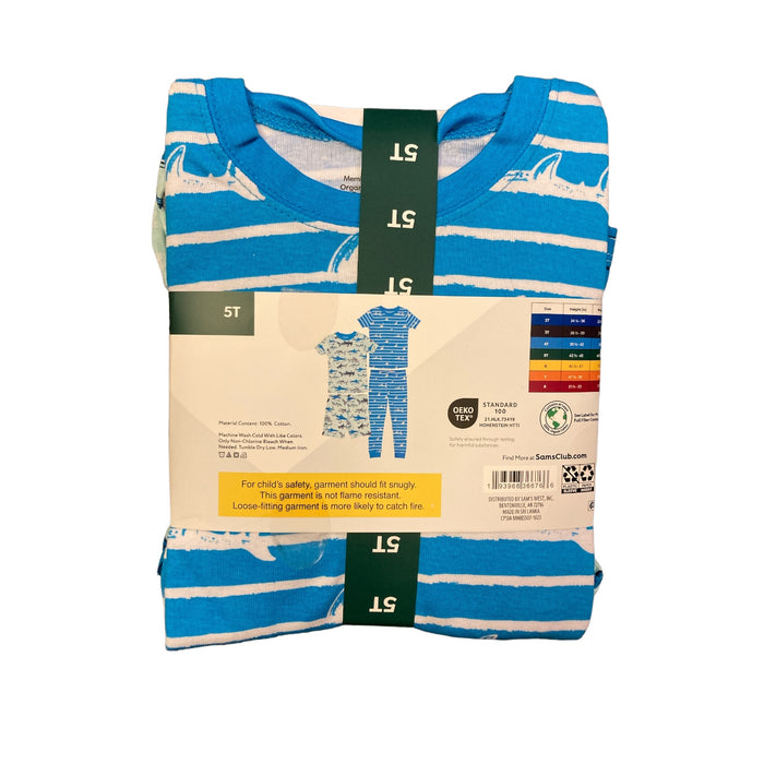 Member's Mark Boys 4 Piece Super Soft Organic Cotton Pajama Set