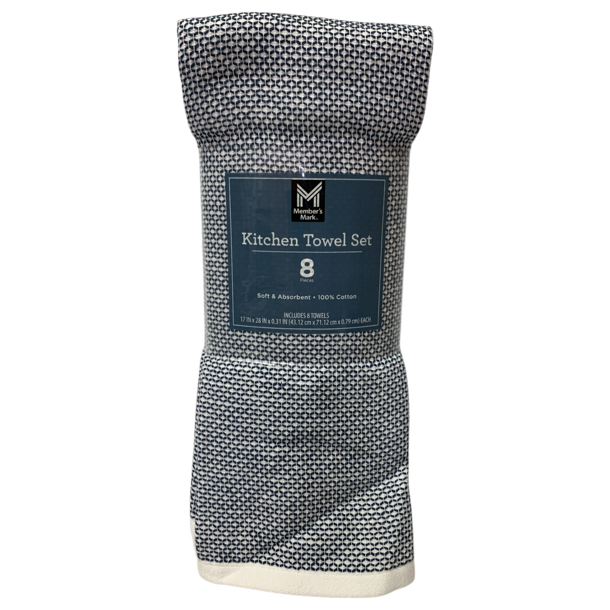 Member's Mark 8-Piece Soft and Absorbent Leno Waffle Cotton Kitchen To ...