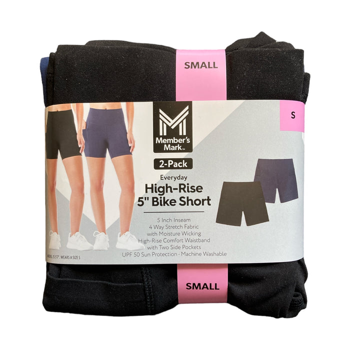 Member's Mark Ladies UPF 50 Sun Protection 5" Bike Shorts- 2 Pack