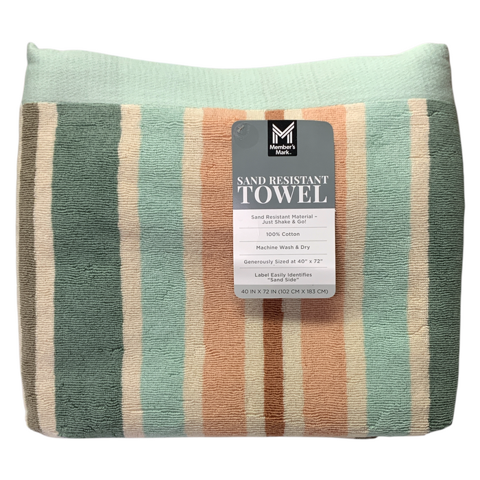 Member's Mark Sand-Resistant 100% Cotton Beach Towel, 40" x 72"