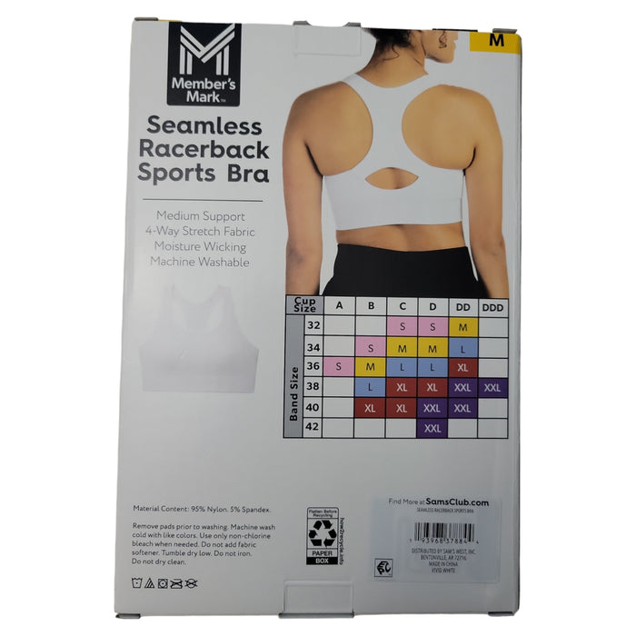 Member's Mark Women's Seamless Racerback Medium Support Sports Bra