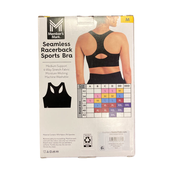 Member's Mark Women's Seamless Racerback Medium Support Sports Bra