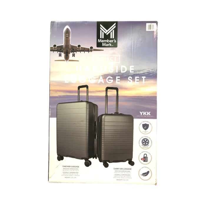 Member's Mark 2-Piece Hardside Luggage Set, Checked and Carry-On Cases