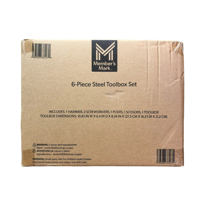 Member's Mark 11" Toolbox with 5 Piece Tool Set (Teal)