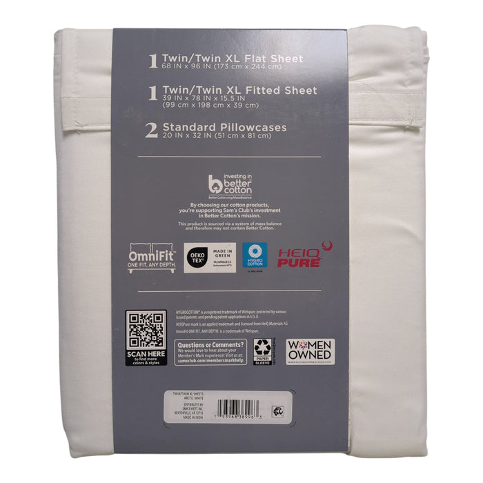 Member's Mark Moisture Wicking Performance Solid Sheet Set