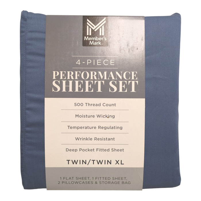 Member's Mark Moisture Wicking Performance Solid Sheet Set