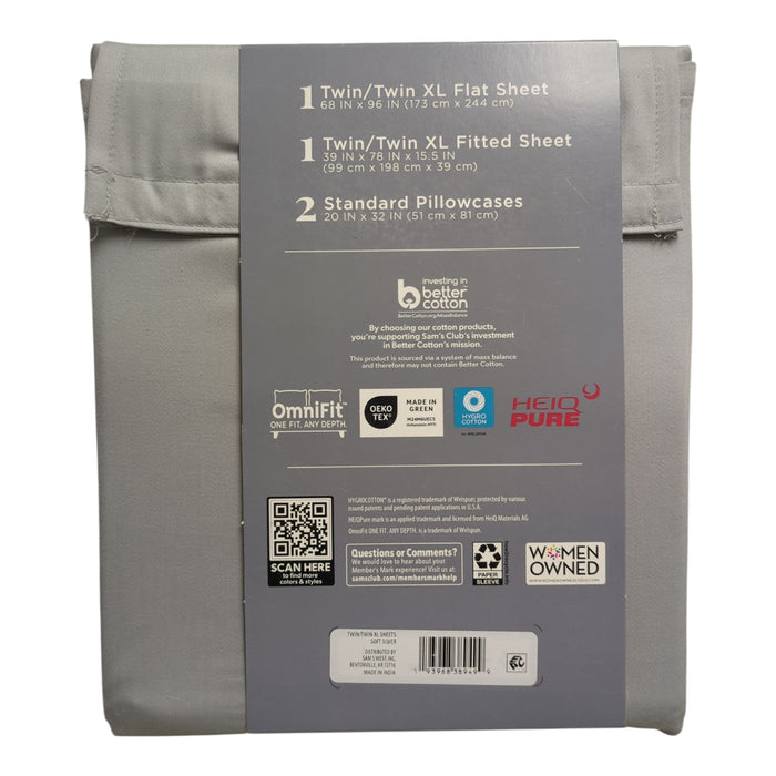 Member's Mark Moisture Wicking Performance Solid Sheet Set