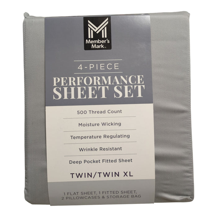 Member's Mark Moisture Wicking Performance Solid Sheet Set