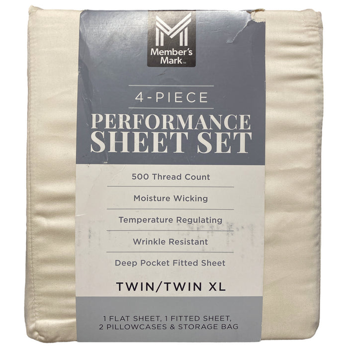 Member's Mark Moisture Wicking Performance Solid Sheet Set