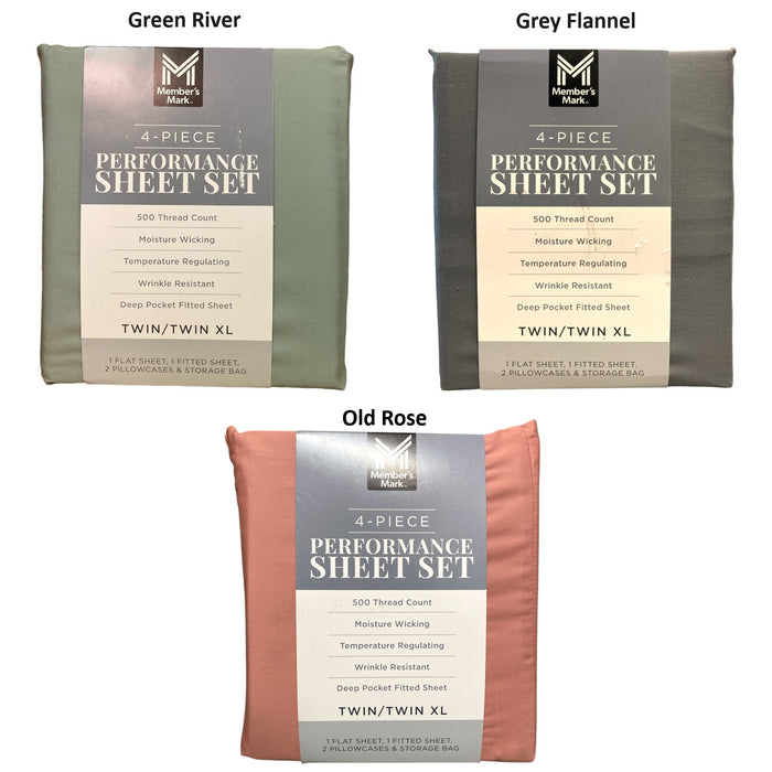 Member's Mark Moisture Wicking Performance Solid Sheet Set