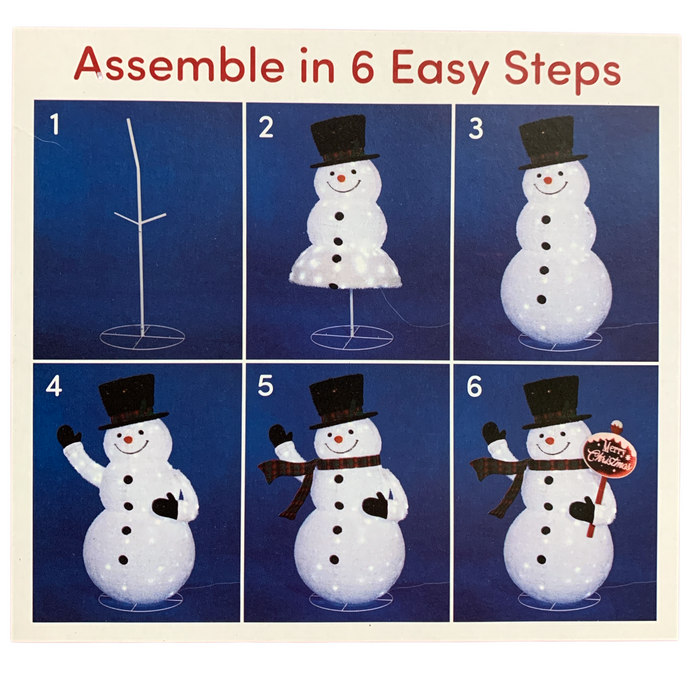 Member's Mark 6ft. Pre-Lit Festive Pop-Up Twinkling Snowman with Christmas Sign
