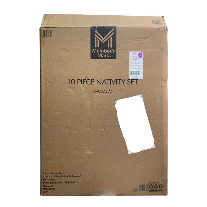 Member's Mark 10 Piece Nativity Set, Resin, Hand-Painted, Caucasian