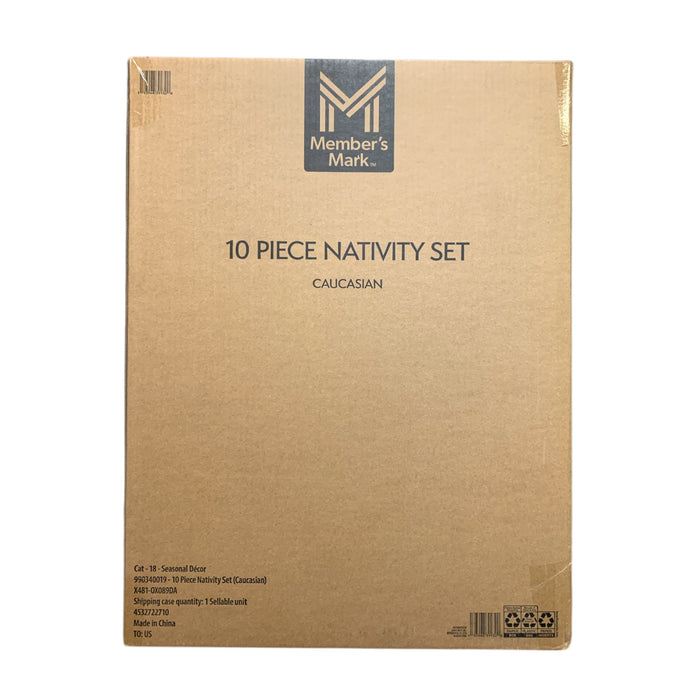 Member's Mark 10 Piece Nativity Set, Resin, Hand-Painted, Caucasian