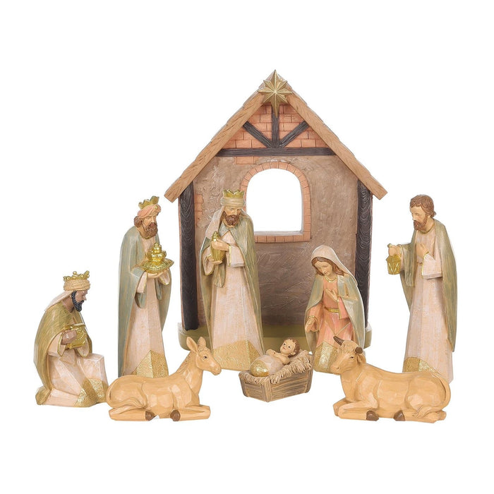 Member's Mark 10 Piece Nativity Set, Resin, Hand-Painted, Caucasian