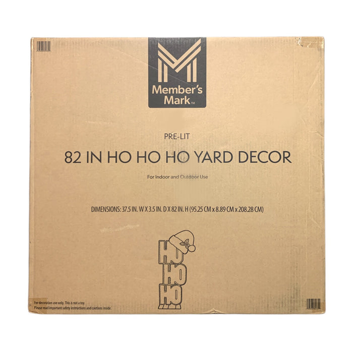 Member's Mark 82" Pre-Lit 'Ho Ho Ho' Holiday Yard Decor