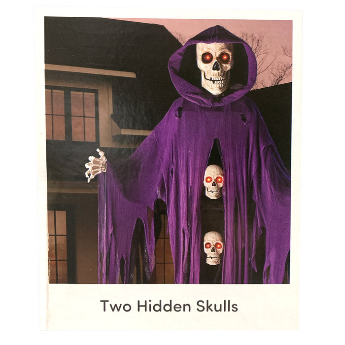 Member's Mark 10' Tall Motion-Activated Animated Reaper with Hidden Skulls