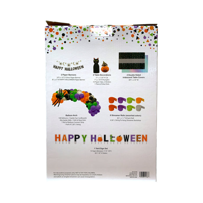 Happy Halloween Theme Party Kit 136-Piece Decoration Bundle