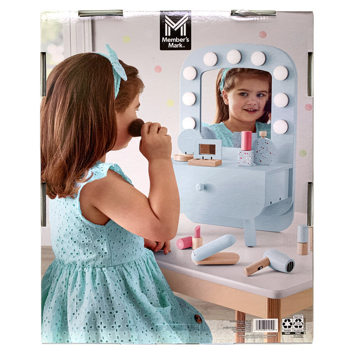 Member's Mark Kid's Mid-Century Modern Tabletop Vanity, Blue