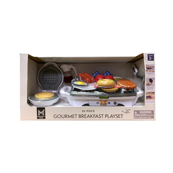 Member's Mark 25-Piece Gourmet Breakfast Cooking Playset for Kids, White