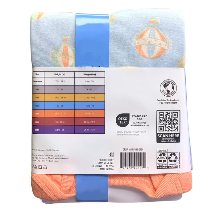 Member's Mark Baby 5-Pack Soft Organic Cotton Bodysuit