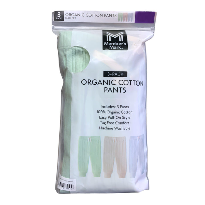 Member's Mark Snap Closure Tag-Less Organic Cotton 3-Pack Pant