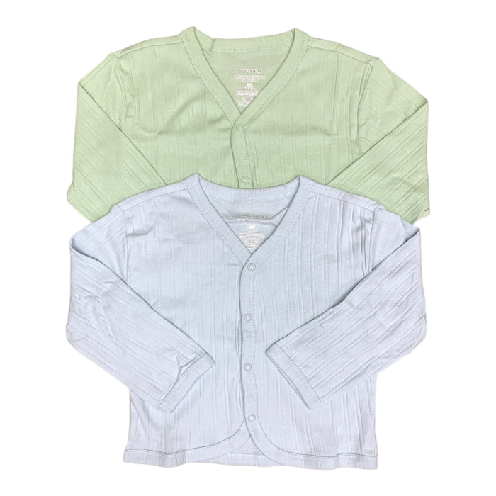 Member's Mark Baby Organic Cotton Cardigan, 2-Pack, Tag-Free with Snap Closures