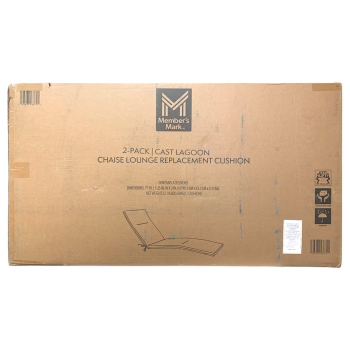 Member's Mark 2-Pack Chaise Lounge Sunbrella Fabric Replacement Cushions