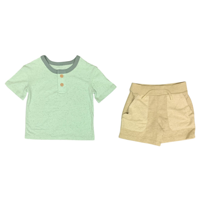 Member's Mark Toddler Boys 2-Pieces Soft Henley Tee Playwear Set