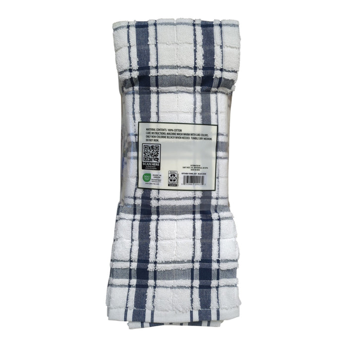 Member's Mark Plaid Leno 8 Piece 100% Cotton Kitchen Towel Set