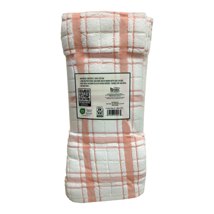 Member's Mark Plaid Leno 8 Piece 100% Cotton Kitchen Towel Set