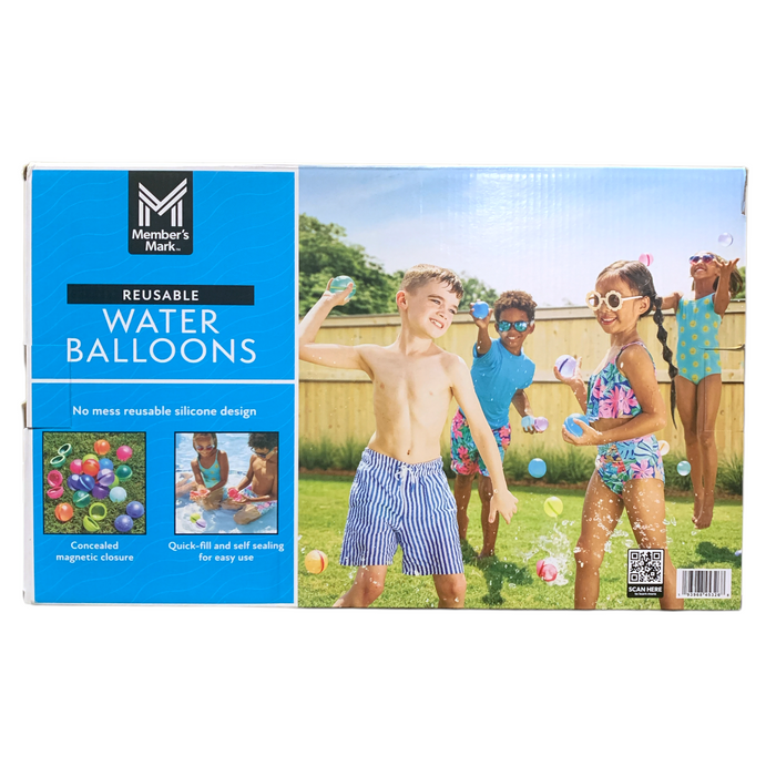 Member's Mark Magnetic Closure Reusable Water Balloons, Mesh Storage Bag, 20ct.