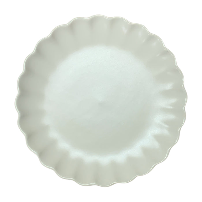 Member's Mark 12-Piece Scallop Stoneware Material Dinnerware Set, Cream