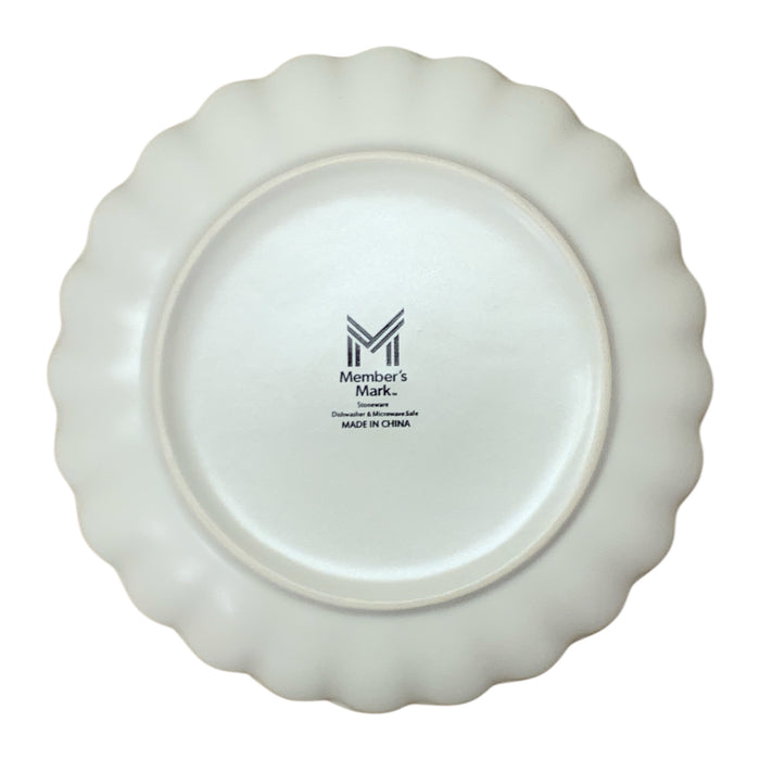 Member's Mark 12-Piece Scallop Stoneware Material Dinnerware Set, Cream