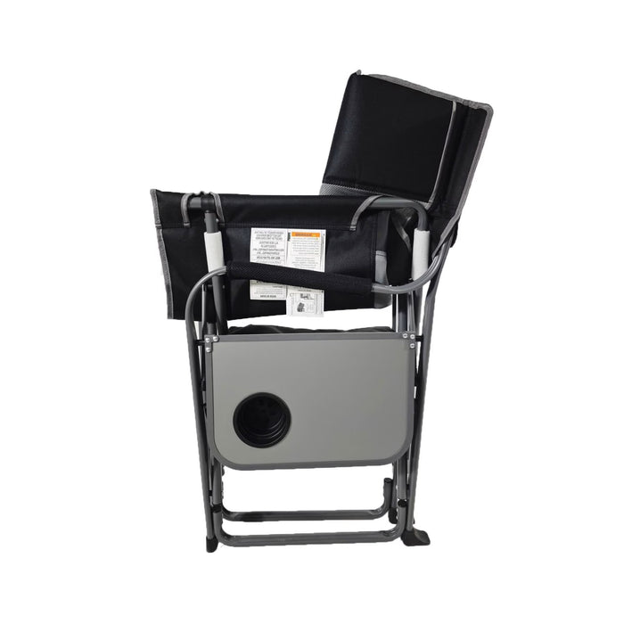 Member's Mark Oversized Director's Chair with Fold Away Cooler, Black Soot