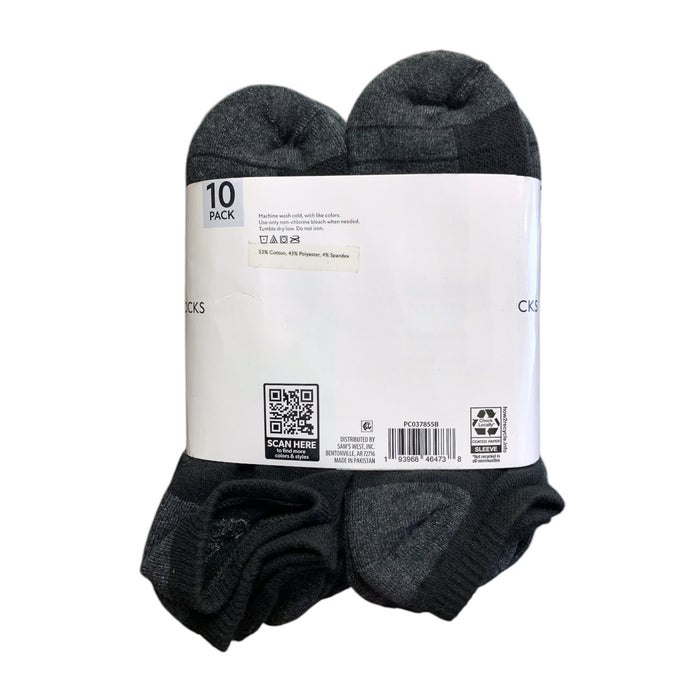 Member's Mark Men's Athletic No Show Socks, 10 Pack, Shoe Size 6-12