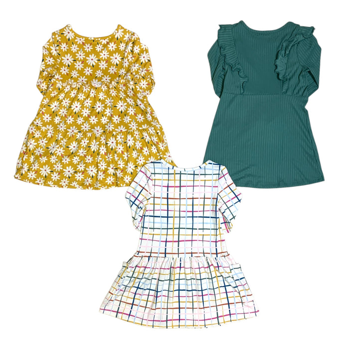 Member's Mark Girls Dress, 3-Pack, Long Sleeve and Knee-Length Knit Design