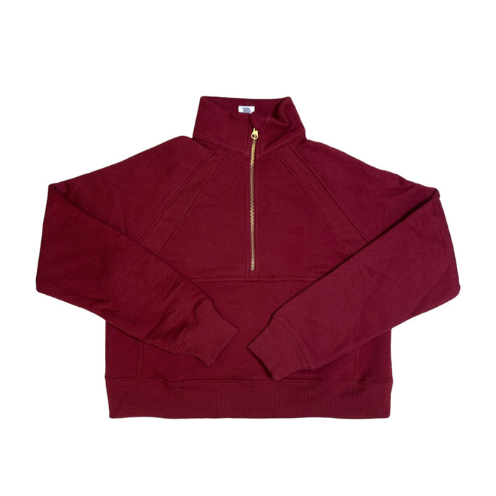 Member's Mark Women's Relaxed Cropped Fleece Half-Zip Pullover