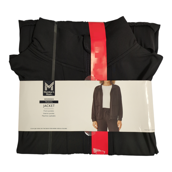Member's Mark Women's Travel Jacket, Fill-Zip, Relaxed Fit, Elastic Cuffs/Waist