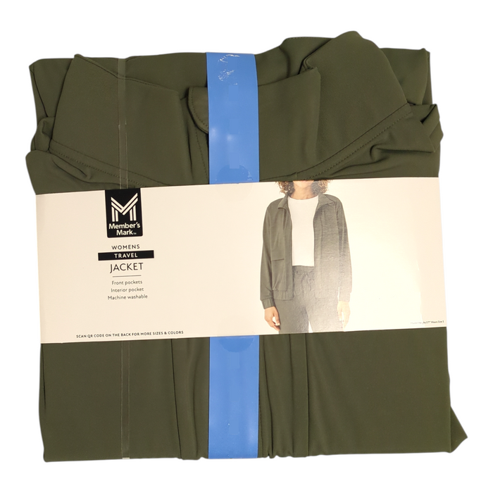Member's Mark Women's Travel Jacket, Fill-Zip, Relaxed Fit, Elastic Cuffs/Waist