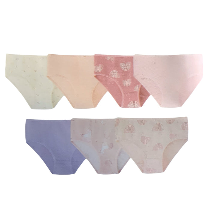 Member's Mark Girls Organic Cotton Brief, 7-Pack, Tag-Free, Elastic Waist