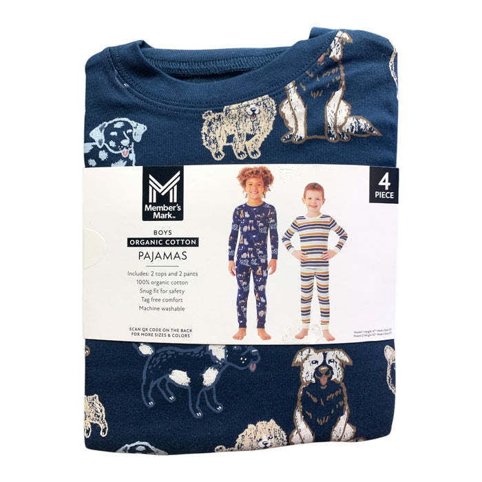 Member's Mark Boys Organic Cotton Pajamas 4-Piece, 100% Organic Cotton