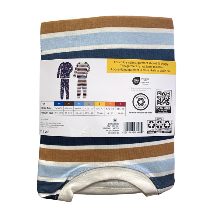 Member's Mark Boys Organic Cotton Pajamas 4-Piece, 100% Organic Cotton