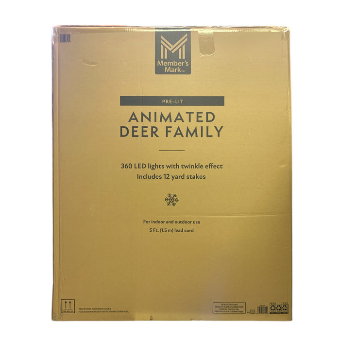 Member's Mark 3-Piece 360 LED Pre-Lit Animated Deer Family